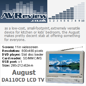 AV Review August DA110CD TV
